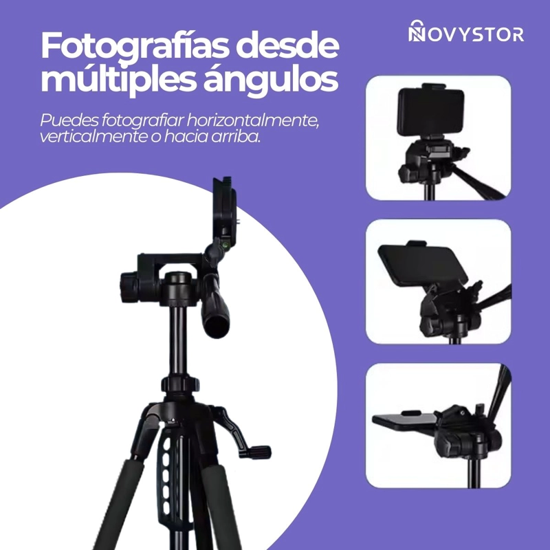 TRIPODE PROFESIONAL COMPATIBLE CON CELULAR BOLSO + ADAPTADOR - 4