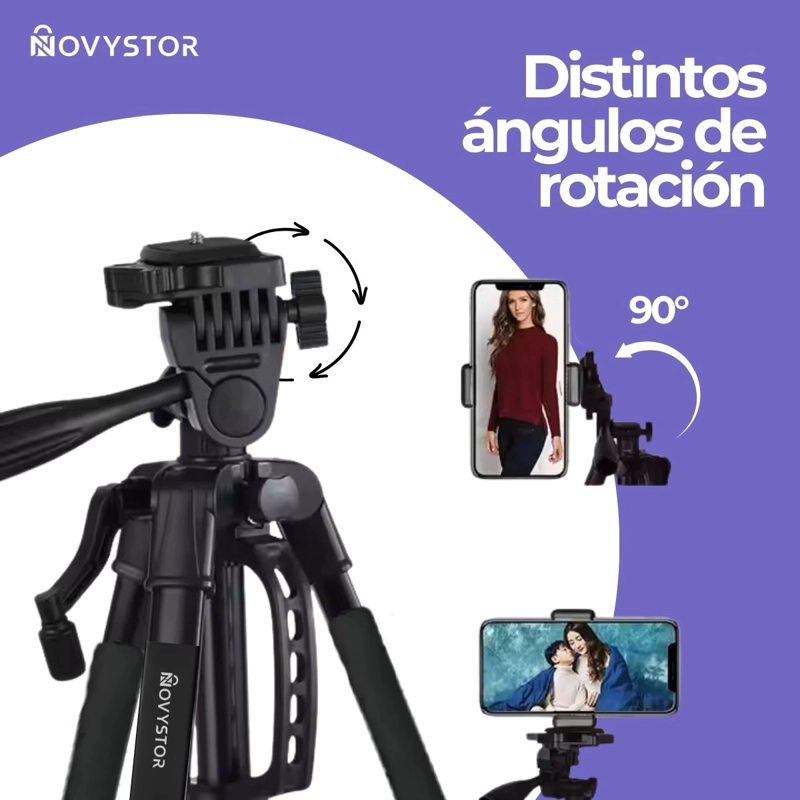 TRIPODE PROFESIONAL COMPATIBLE CON CELULAR BOLSO + ADAPTADOR - 6