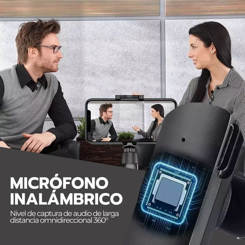 MICROFONO INALAMBRICO CON ADAPTADOR CELULAR TIPO C Y IPHONE - 8