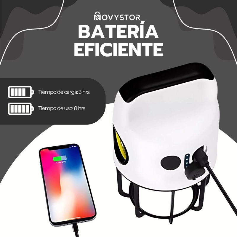 LAMPARA CAMPING DUAL LED RECARGABLE CON POWER BANK - 10