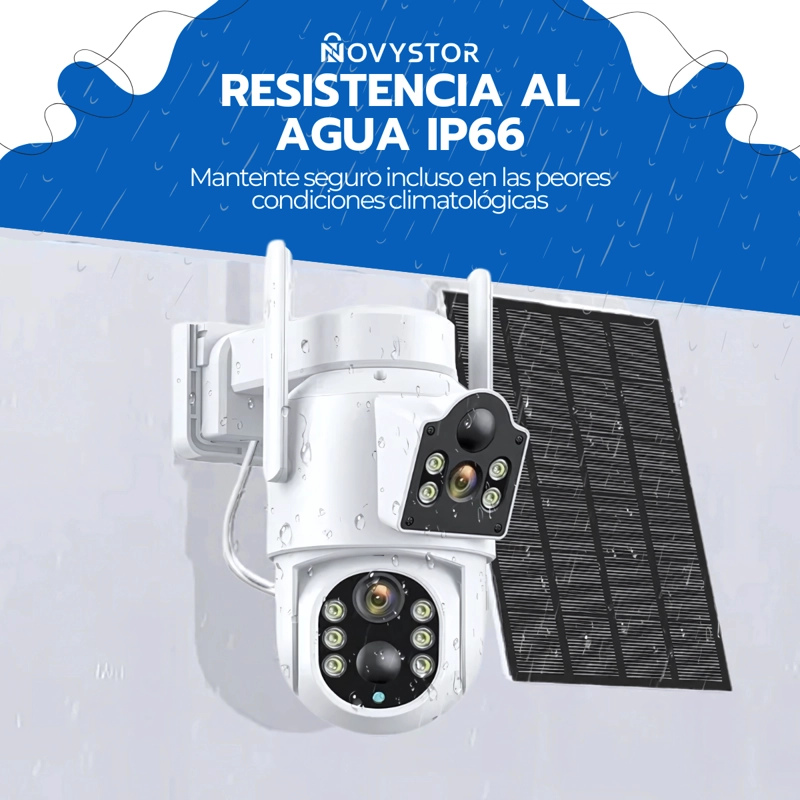 CAMARA SOLAR 360° IP66 VISION NOCTURNA HD 128GB WIFI - 8