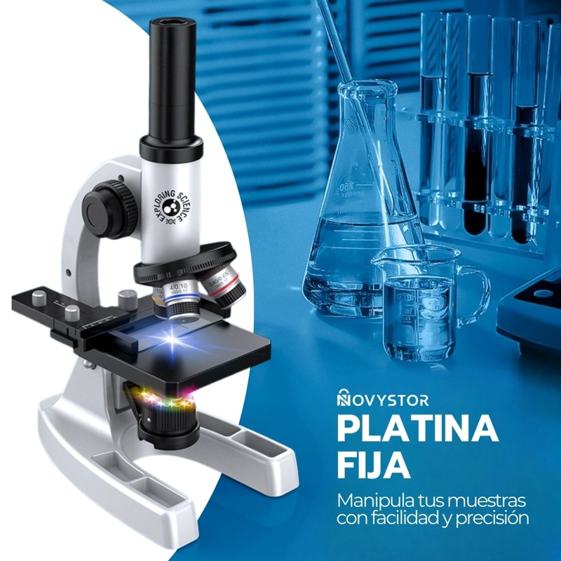 MICROSCOPIO PROFESIONAL 16000X CON ACCESORIOS Y MUESTRAS - 6