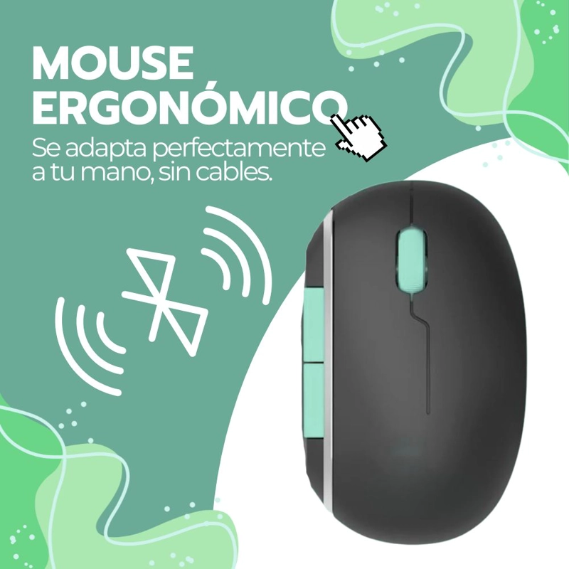 KIT TECLADO Y MOUSE INALAMBRICO BLUETOOTH USB-C RECARGABLE - 7