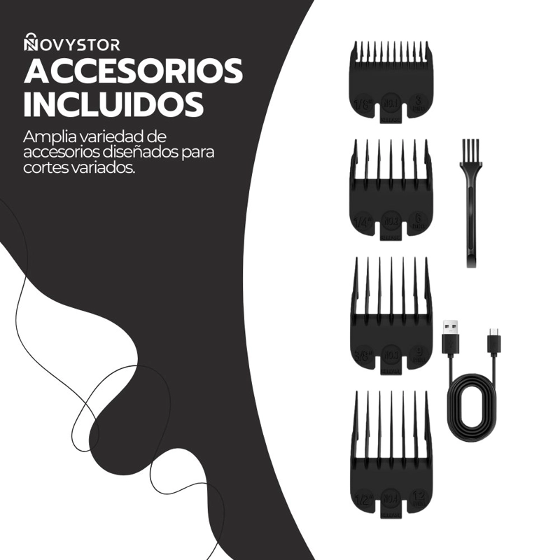 CORTADORA DE PELO DIGITAL PANTALLA LCD RECARGABLE USB PRO - 9