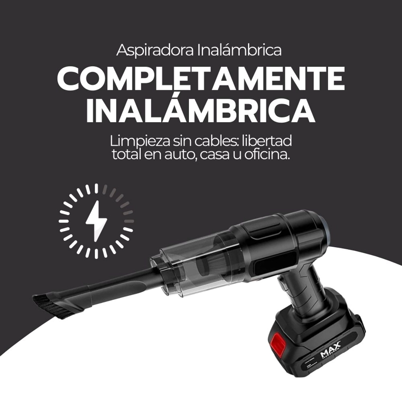 ASPIRADORA INALAMBRICA PORTATIL AUTO ALTA POTENCIA 13000MAH - 6