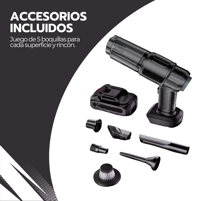ASPIRADORA INALAMBRICA PORTATIL AUTO ALTA POTENCIA 13000MAH - 9