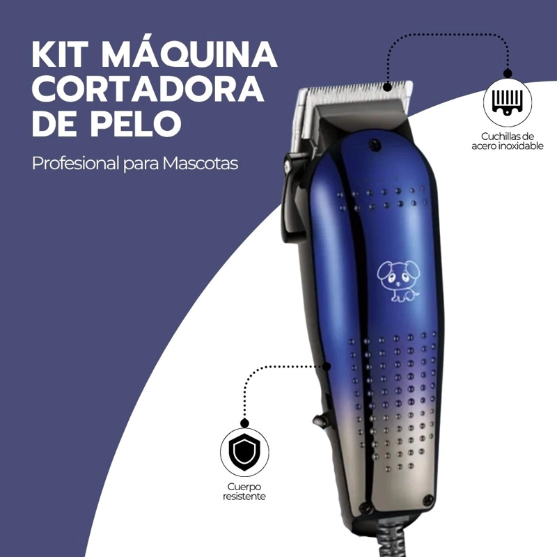 KIT MAQUINA CORTADORA DE PELO PROFESIONAL PARA MASCOTAS - 3