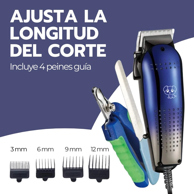 KIT MAQUINA CORTADORA DE PELO PROFESIONAL PARA MASCOTAS - 6