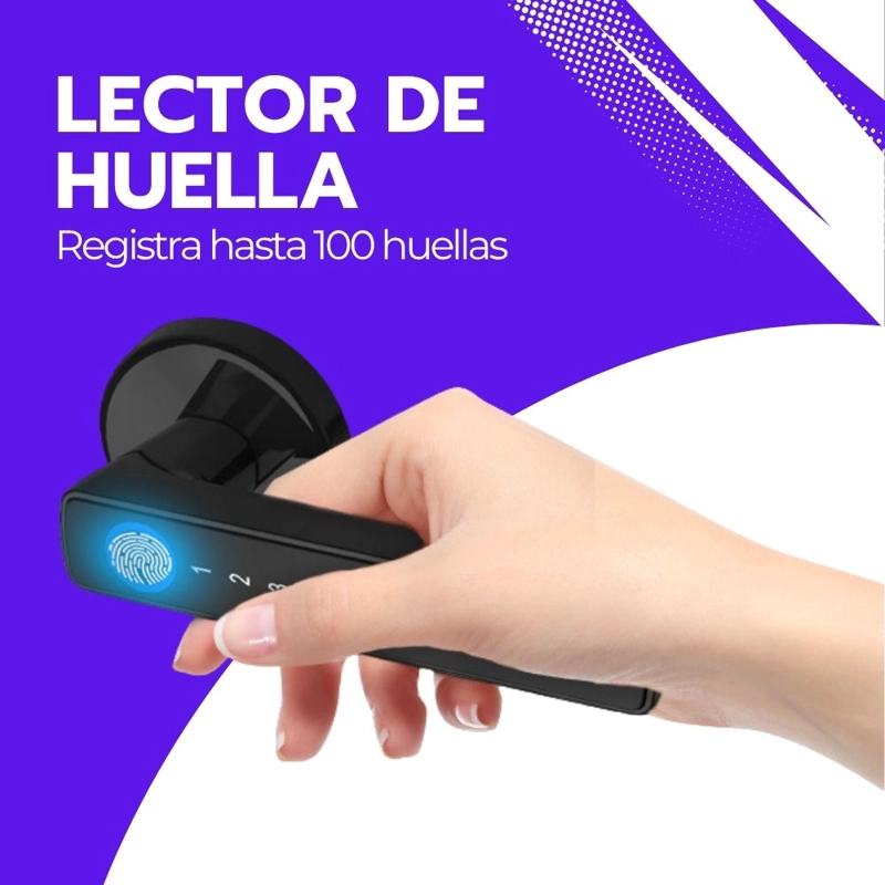 CERRADURA INTELIGENTE DIGITAL HUELLA BLUETOOTH Y CONTRASEÑA - 9