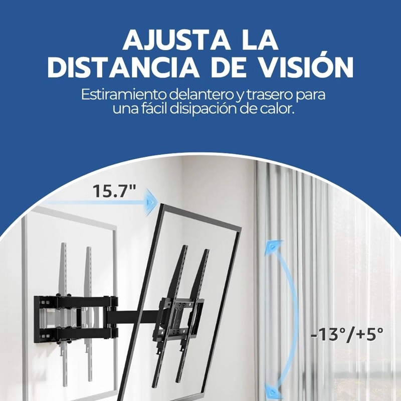 SOPORTE TV ARTICULADO 26-65 PULGADAS ACERO BRAZO DOBLE - 9