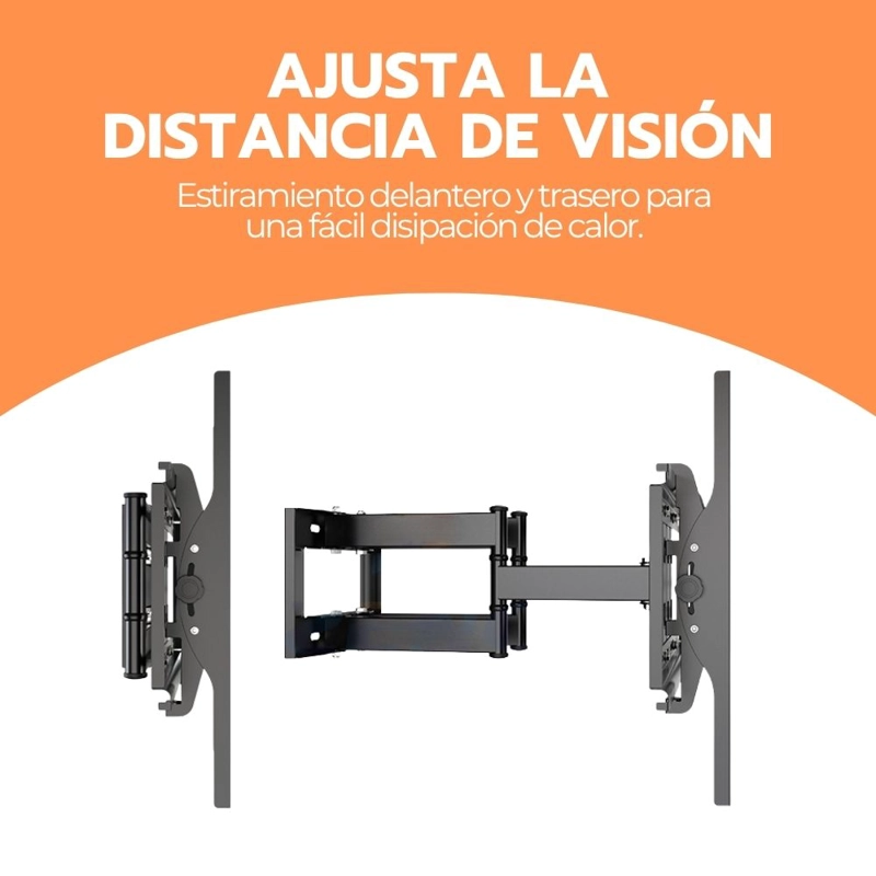 SOPORTE TV DOBLE BRAZO 32-80' ARTICULADO ACERO RESISTENTE - 9
