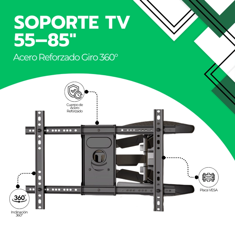 SOPORTE TV PROFESIONAL 55-85' ACERO REFORZADO 360° - 3