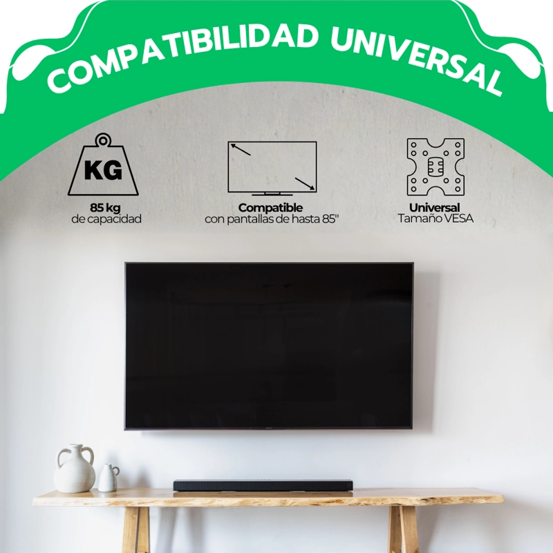 SOPORTE TV PROFESIONAL 55-85' ACERO REFORZADO 360° - 5