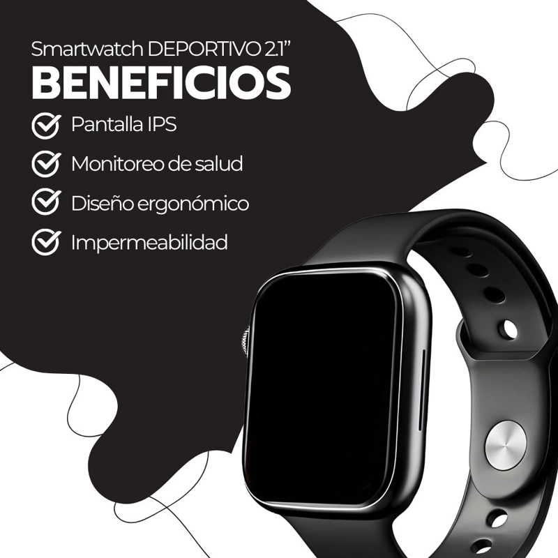 SMARTWATCH 2.1” IPS DEPORTIVO BLUETOOTH CARGA INALAMBRICA - 4