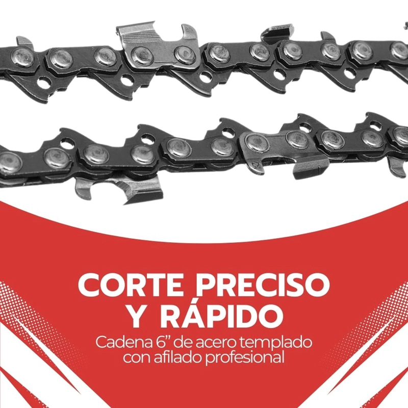 CADENA MOTOSIERRA 6” ACERO REPUESTO UNIVERSAL - 6