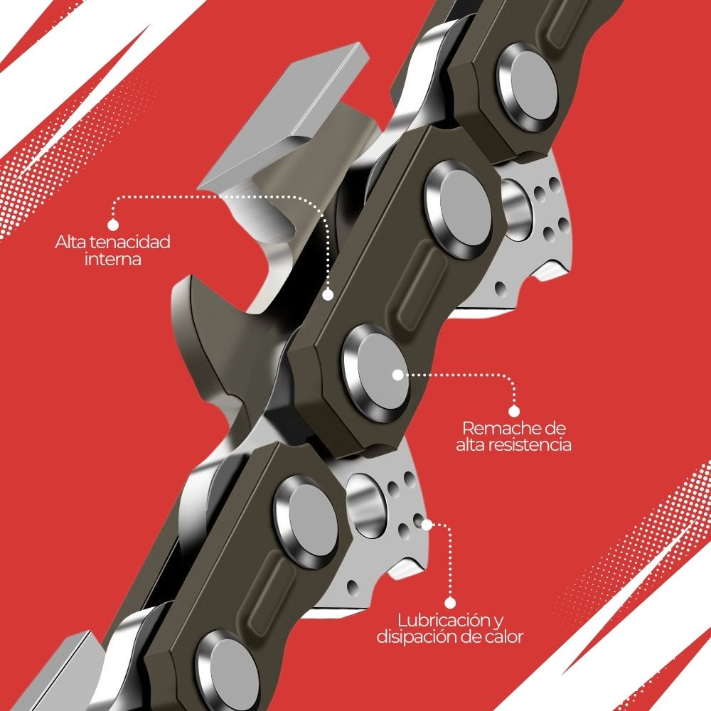 CADENA MOTOSIERRA 6” ACERO REPUESTO UNIVERSAL - 8