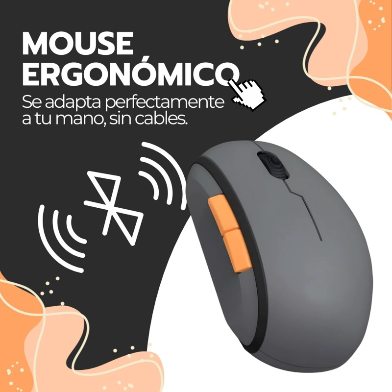 KIT TECLADO Y MOUSE INALAMBRICO BLUETOOTH USB AMARILLO - 6