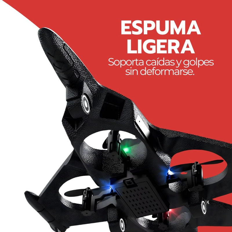 JUGUETE DRONE AVION ESPUMA PLANEADOR CONTROL REMOTO BATERIA - 8