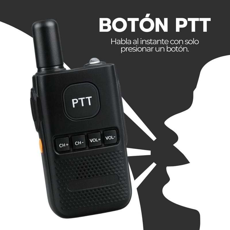 WALKIE TALKIE PROFESIONAL FM RECARGABLE CON AURICULARES - 5