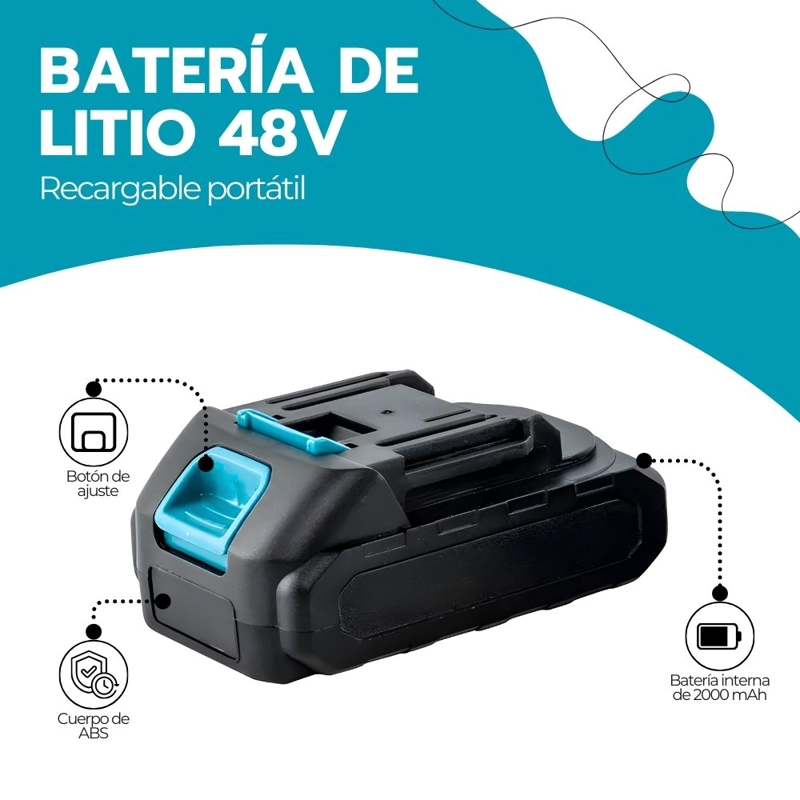 BATERIA RECARGABLE 48V 1500MAH ION LITIO PARA HERRAMIENTAS - 3