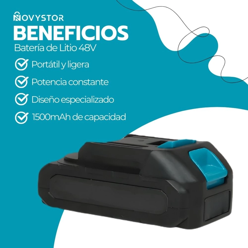 BATERIA RECARGABLE 48V 1500MAH ION LITIO PARA HERRAMIENTAS - 4