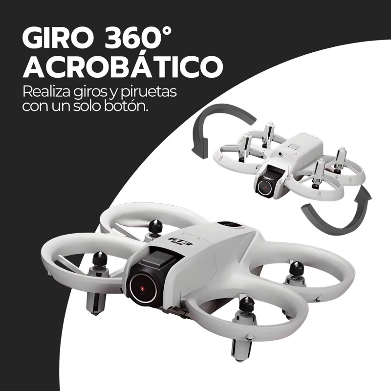 DRONE BRUSHLESS CON CAMARA, CONTROL LCD Y GIRO 360° - 9