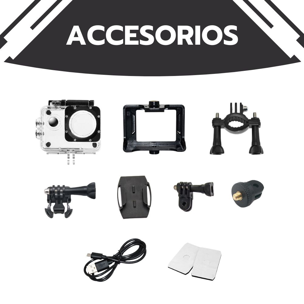 CAMARA DE ACCION DEPORTIVA FULL HD SUMERGIBLE GRAN ANGULAR - 9