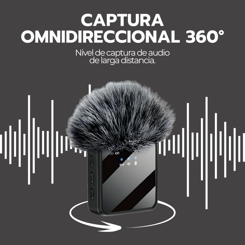 MICROFONO DOBLE INALAMBRICO CON RECEPTOR 2 EN 1 UNIVERSAL - 8