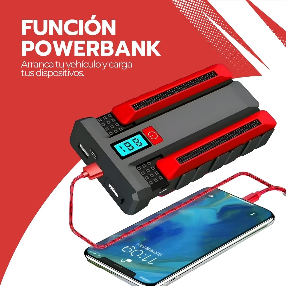 PARTIDOR BATERIA AUTO ARRANCADOR DE EMERGENCIA AUTOS 12V - 7