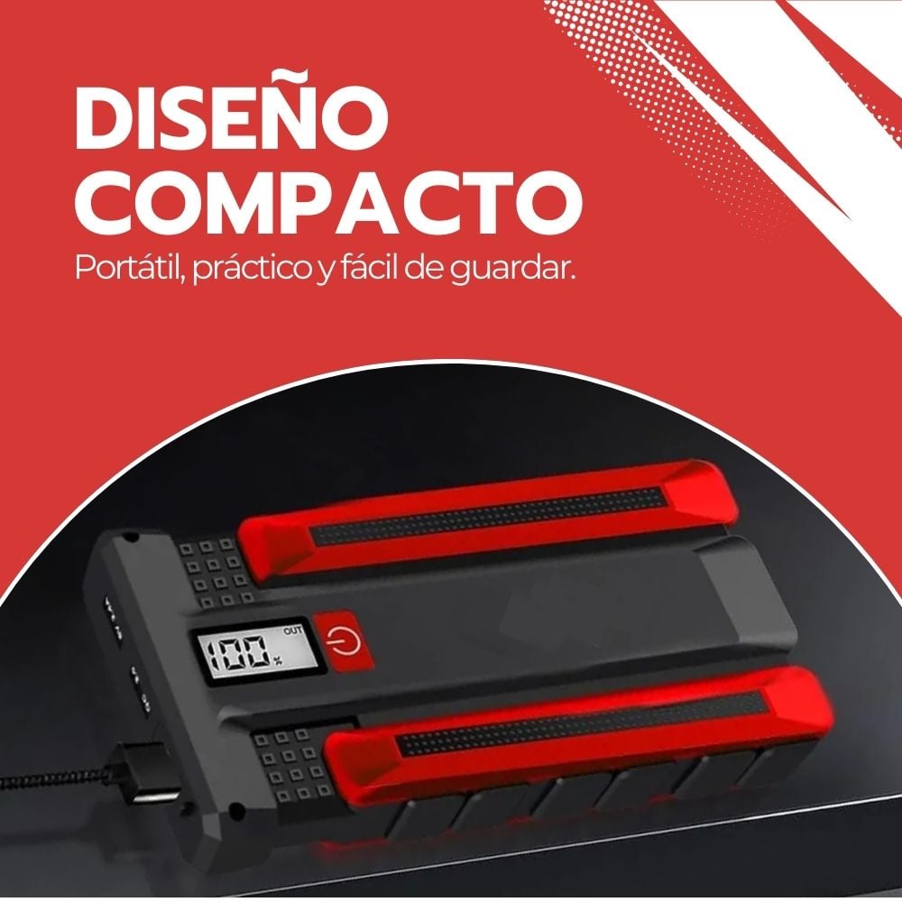 PARTIDOR BATERIA AUTO ARRANCADOR DE EMERGENCIA AUTOS 12V - 8