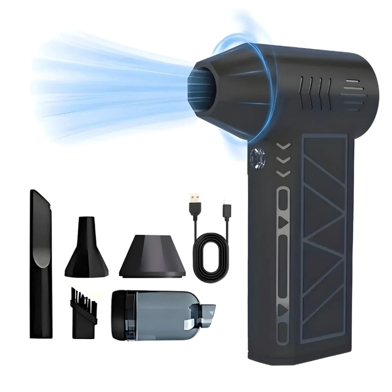 ASPIRADOR SOPLADOR DE AIRE INALAMBRICO DE 130000 RPM NEGRO - 1