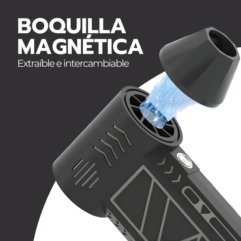 ASPIRADOR SOPLADOR DE AIRE INALAMBRICO DE 130000 RPM NEGRO - 5