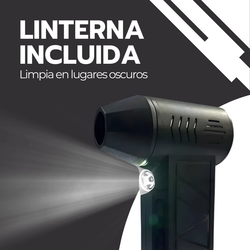 ASPIRADOR SOPLADOR DE AIRE INALAMBRICO DE 130000 RPM NEGRO - 9