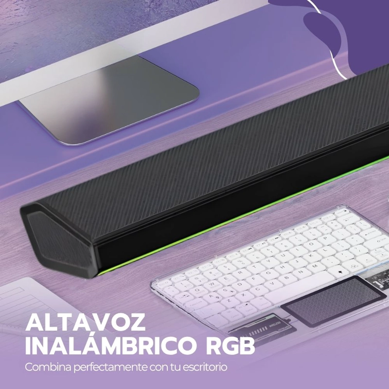 BARRA DE SONIDO BLUETOOTH 5.3 SOUNDBAR 80CM CON LUCES RGB - 8