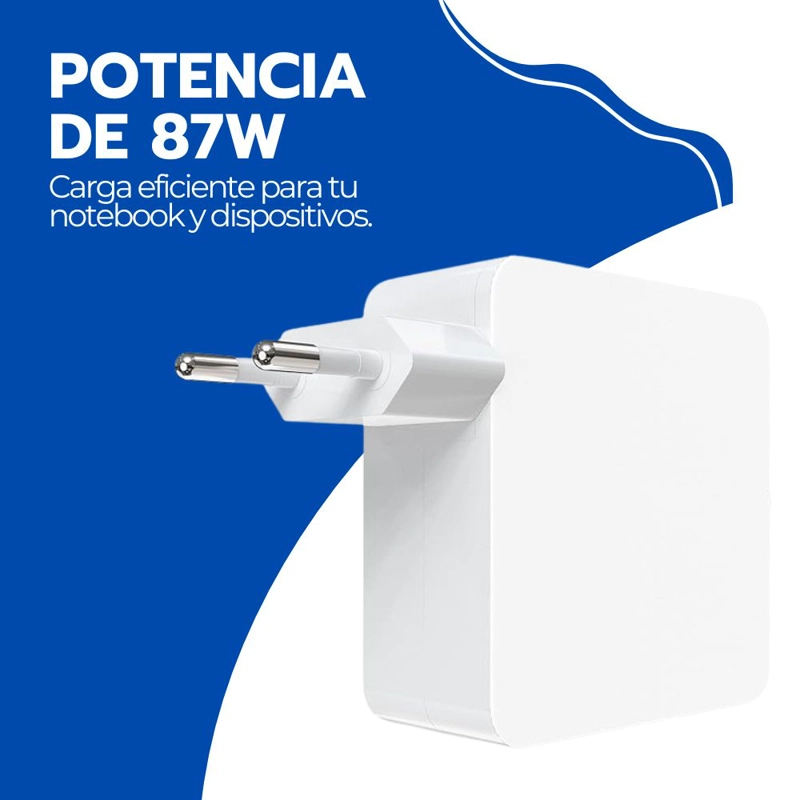 CARGADOR 87W CABLE TIPO C CARGA RAPIDA PARA LAPTOP Y MACBOOK - 7