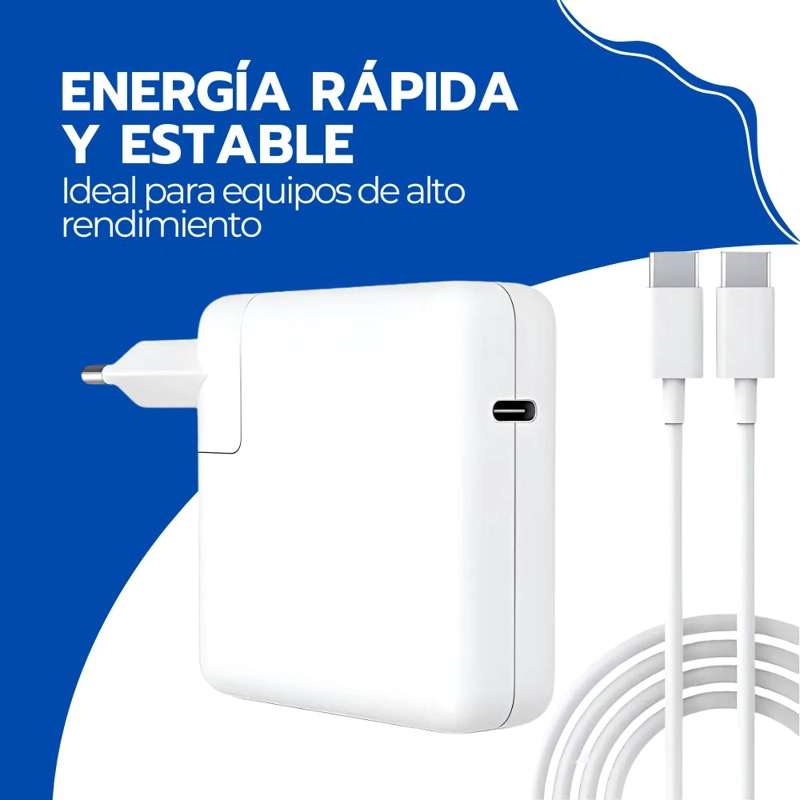 CARGADOR 87W CABLE TIPO C CARGA RAPIDA PARA LAPTOP Y MACBOOK - 10