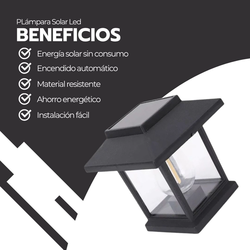 LAMPARA SOLAR LED ESTACA ESTACA JARDIN PARQUE - 4