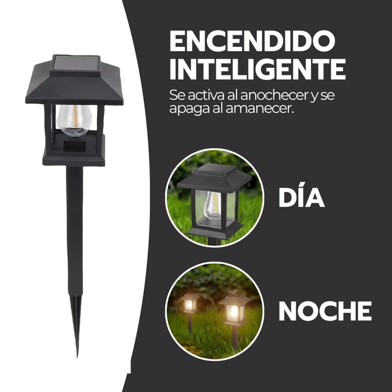 LAMPARA SOLAR LED ESTACA ESTACA JARDIN PARQUE - 7