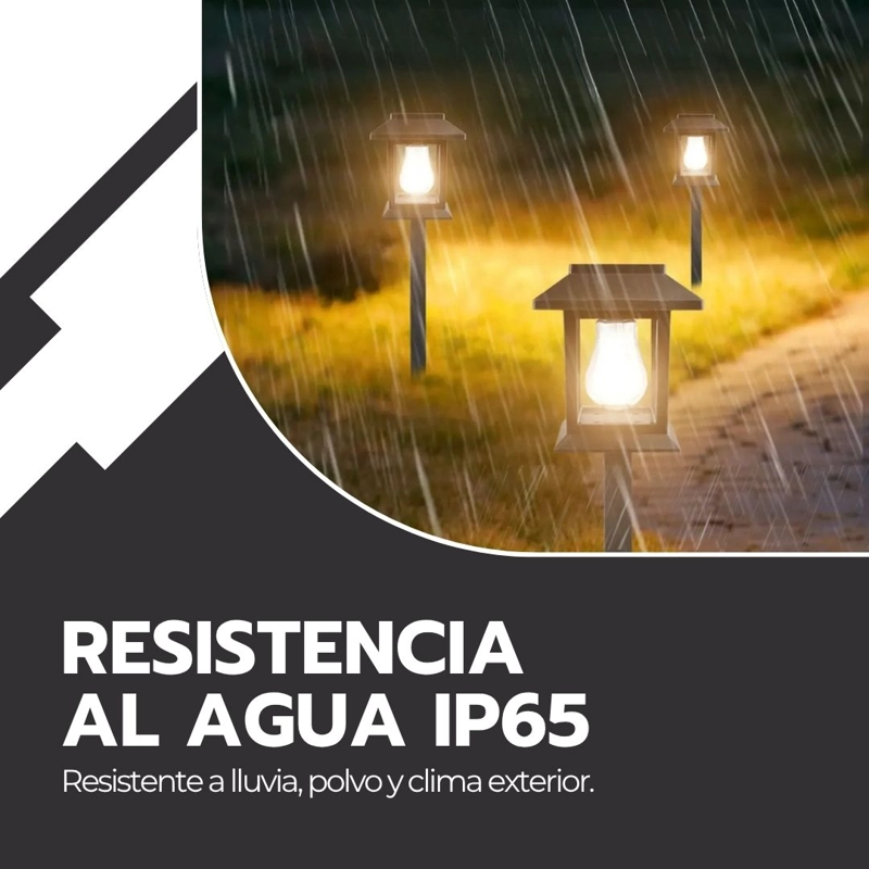 LAMPARA SOLAR LED ESTACA ESTACA JARDIN PARQUE - 8