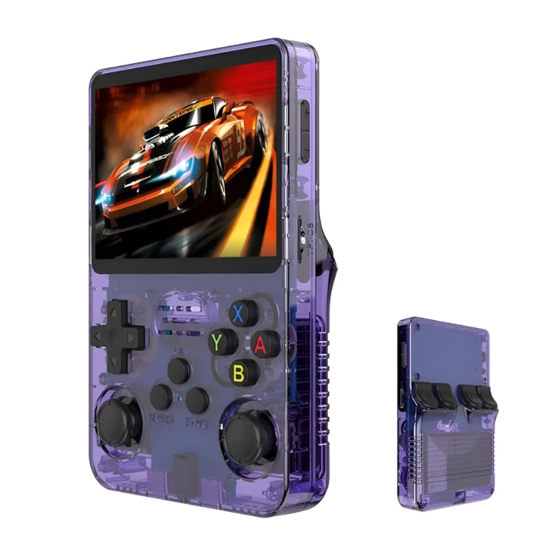 CONSOLA RETRO PORTATIL R36S 64GB WIFI +10000 JUEGOS MORADO - 2