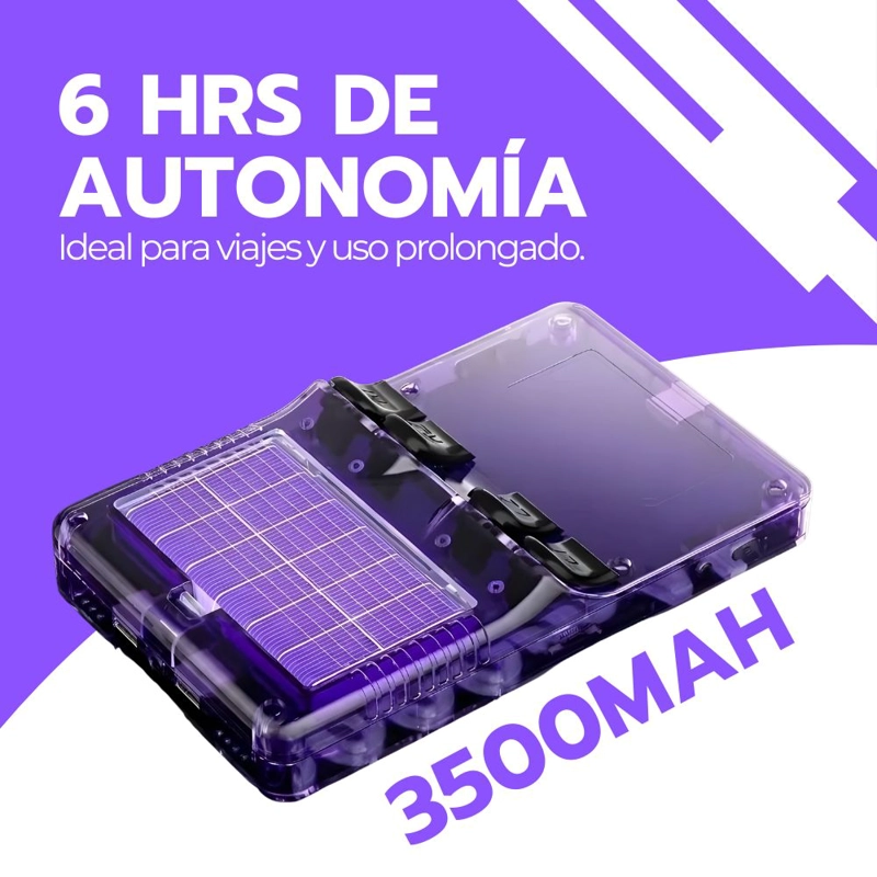 CONSOLA RETRO PORTATIL R36S 64GB WIFI +10000 JUEGOS MORADO - 9