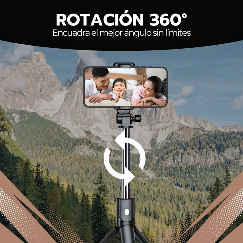TRIPODE SUPER LARGO PALO SELFIE 170CM BLUETOOTH FOTO REMOTO - 9