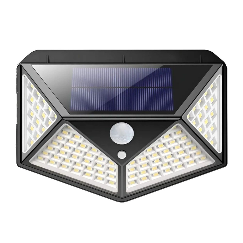 FOCO SOLAR 100 LED SENSOR MOVIMIENTO CON PINZA IP65 - 2