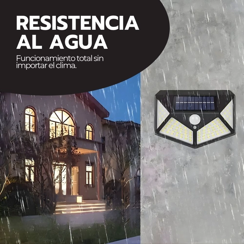 FOCO SOLAR 100 LED SENSOR MOVIMIENTO CON PINZA IP65 - 7
