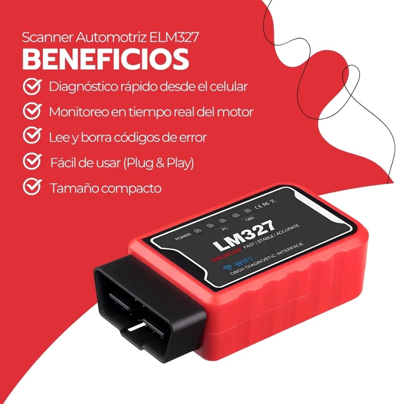ESCANER AUTOMOTRIZ OBD2 WIFI ELM327 DIAGNOSTICO AUTO - 4