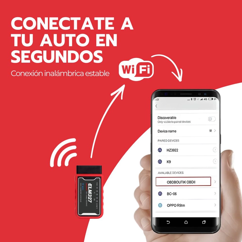 ESCANER AUTOMOTRIZ OBD2 WIFI ELM327 DIAGNOSTICO AUTO - 8