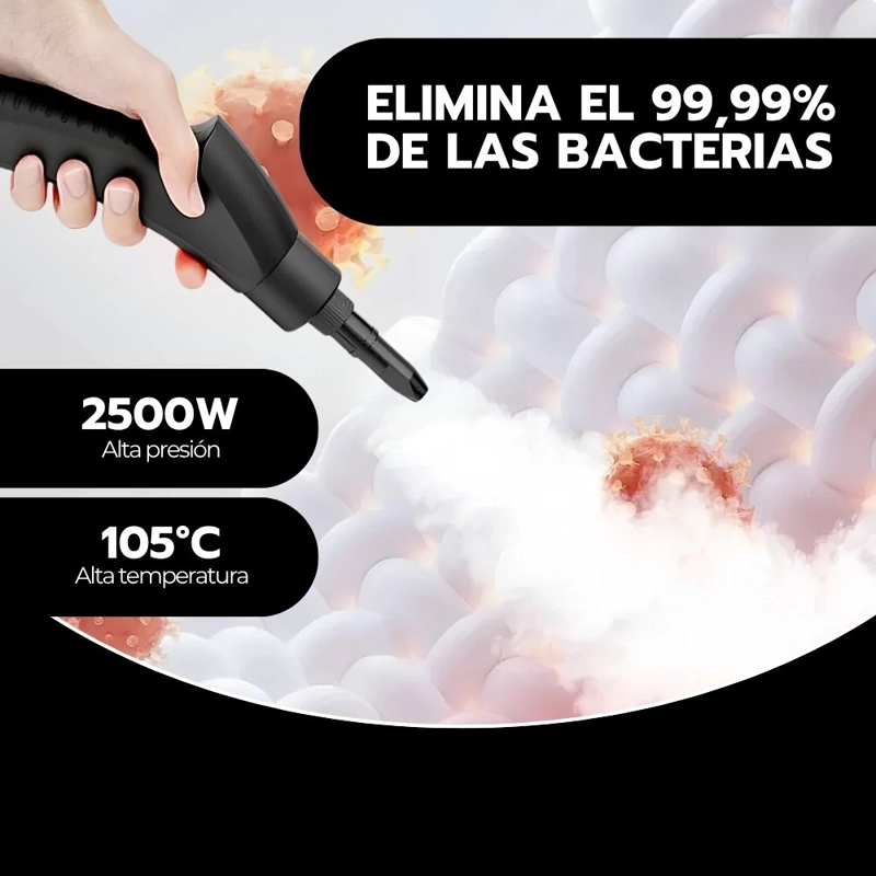 LIMPIADOR VAPOR 2500W ALTA PRESION COCINA BAÑO AUTO - 9