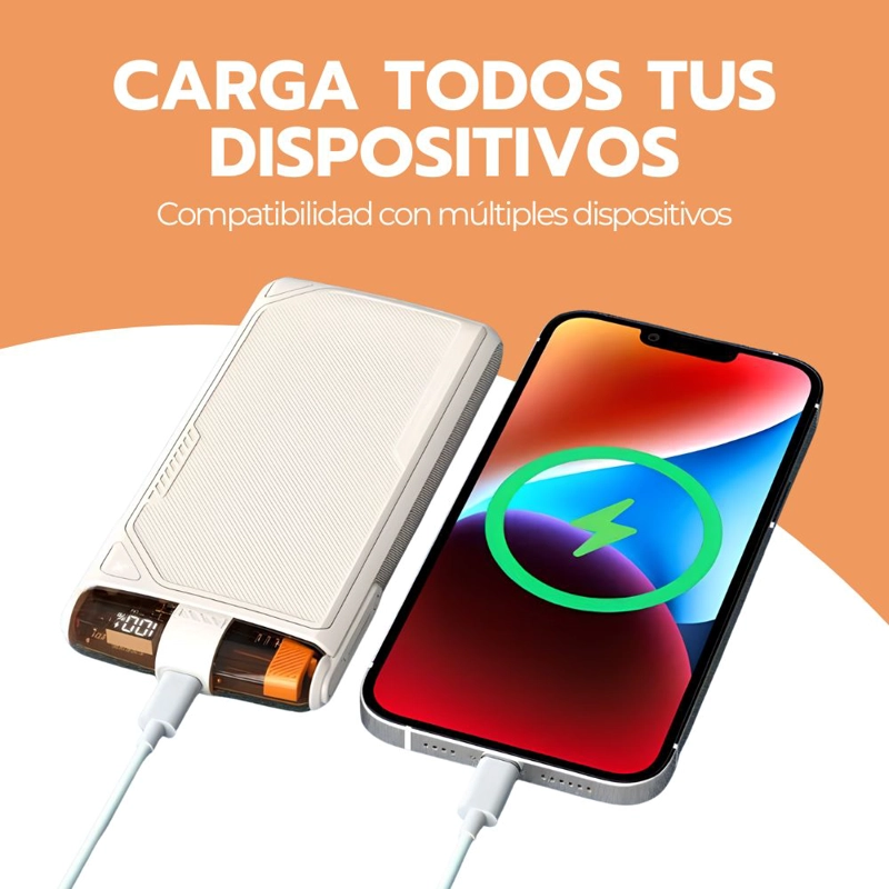 POWER BANK 10000MAH CARGA RAPIDA 20W USB-C - 5