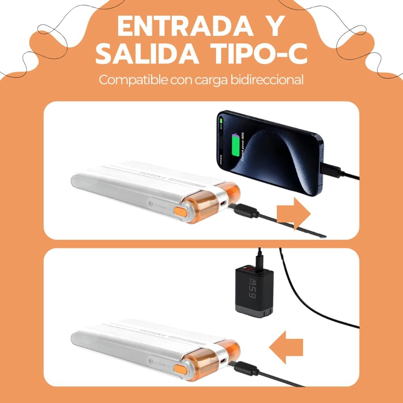 POWER BANK 10000MAH CARGA RAPIDA 20W USB-C - 6