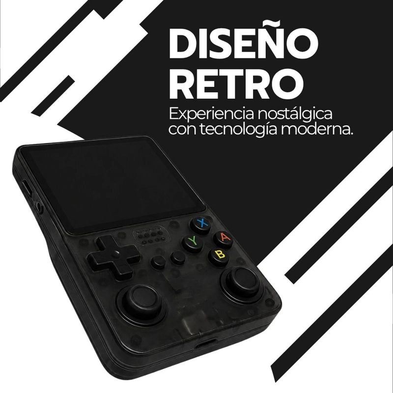 CONSOLA RETRO PORTATIL R36S 64GB WIFI +10000 JUEGOS NEGRO - 6